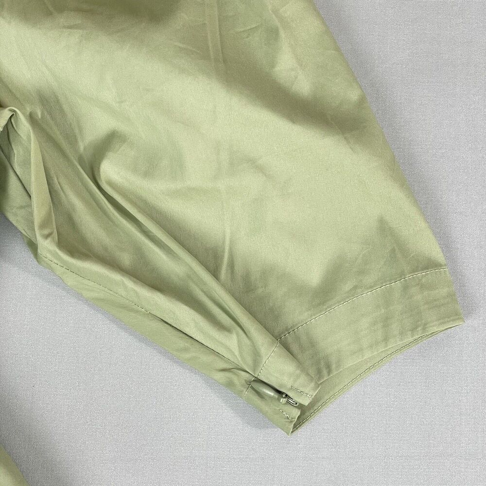 Danielle Bernstein Mini Dress Ladies Sm Green Corset Puff Zip Sleeve Square Neck - Picture 4 of 13
